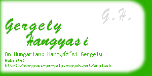 gergely hangyasi business card